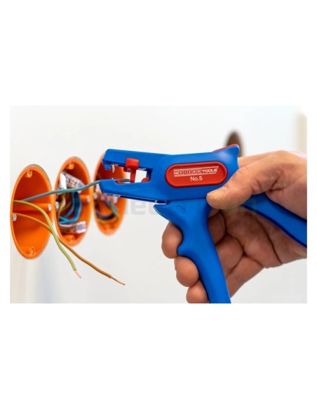Clește dezizolator - Nr. 5 - conductori lițați și solizi - 0,2-6 mm² - albastru Weicon 10006786