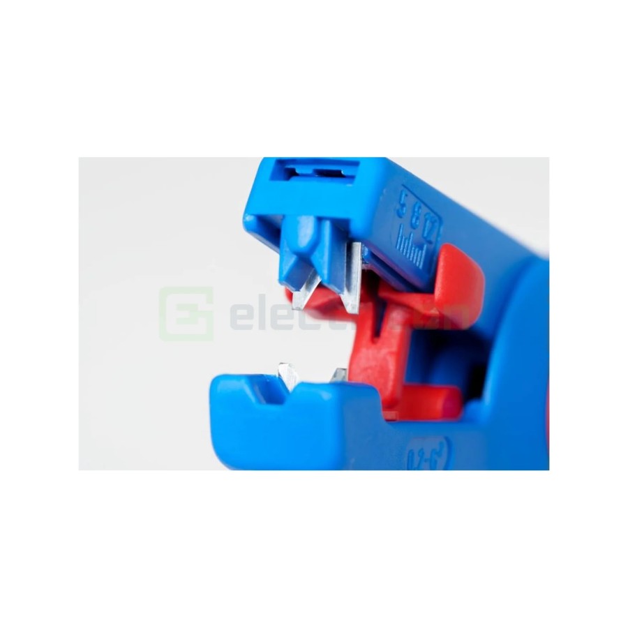 Clește dezizolator - Nr. 5 - conductori lițați și solizi - 0,2-6 mm² - albastru Weicon 10006786