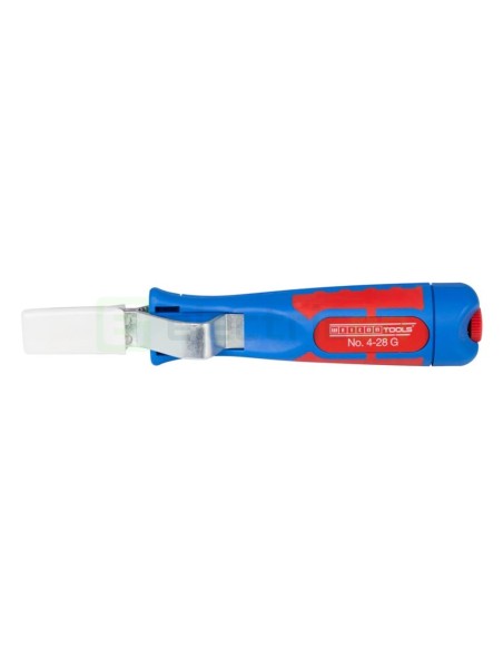 Cuțit dezizolat cablu - 4 - 28 G - Ø 4 - 28 mm, lamă dreaptă și capac - Weicon 50052328 (10012851)