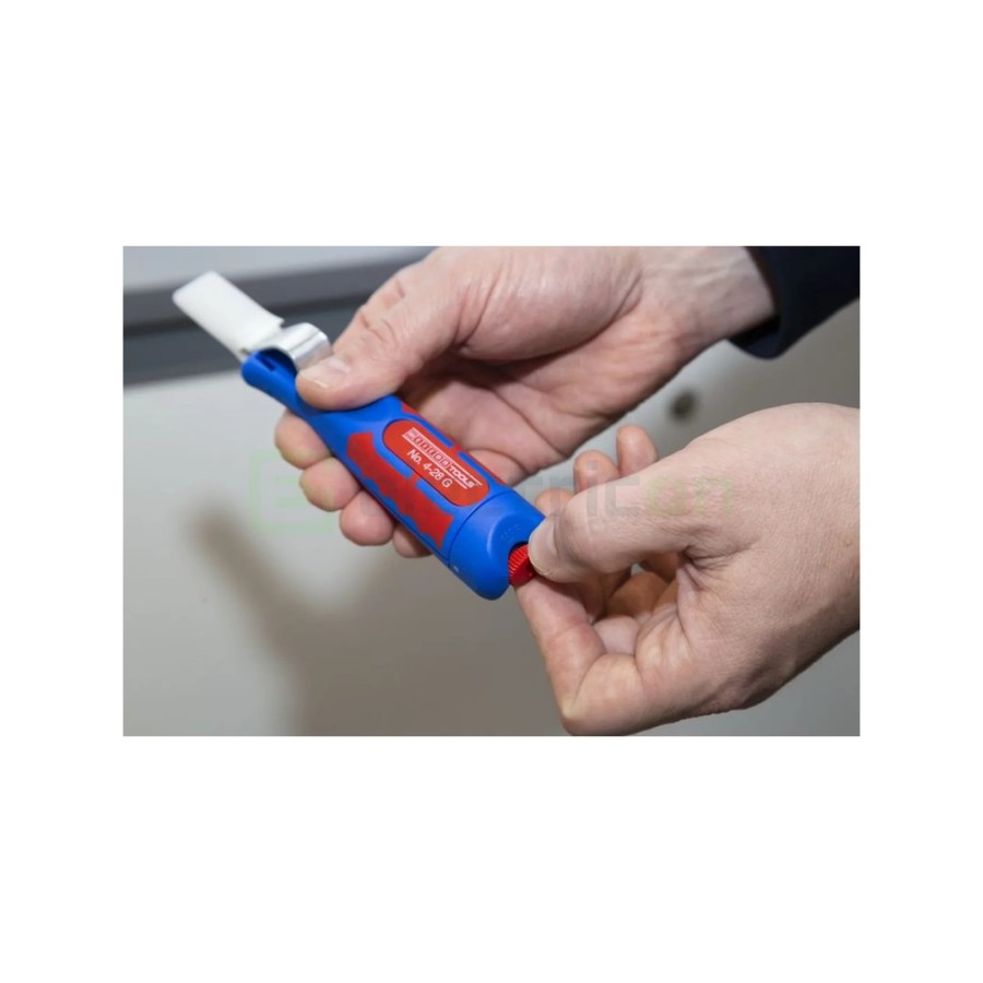Cuțit dezizolat cablu - 4 - 28 G - Ø 4 - 28 mm, lamă dreaptă și capac - Weicon 50052328 (10012851)