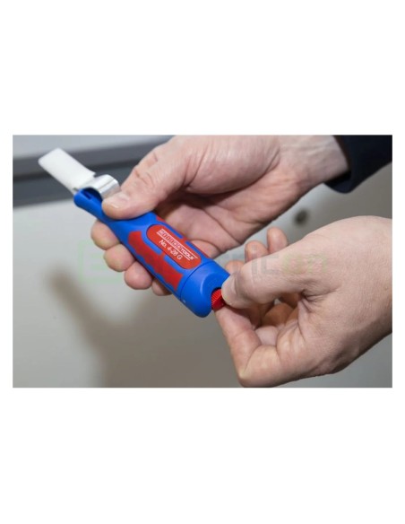 Cuțit dezizolat cablu - 4 - 28 G - Ø 4 - 28 mm, lamă dreaptă și capac - Weicon 50052328 (10012851)