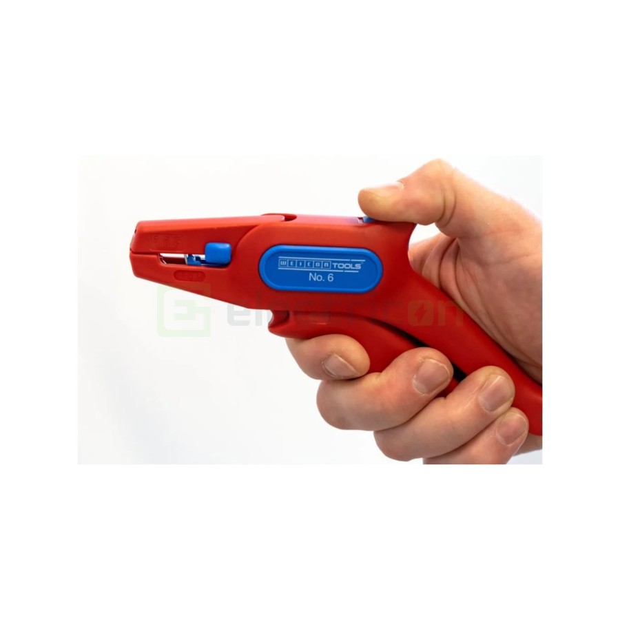Clește dezizolator - Nr. 6 - izolat 1000V (VDE) - 0,2-6 mm² - roșu - Weicon 10014847