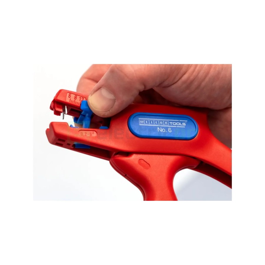 Clește dezizolator - Nr. 6 - izolat 1000V (VDE) - 0,2-6 mm² - roșu - Weicon 10014847