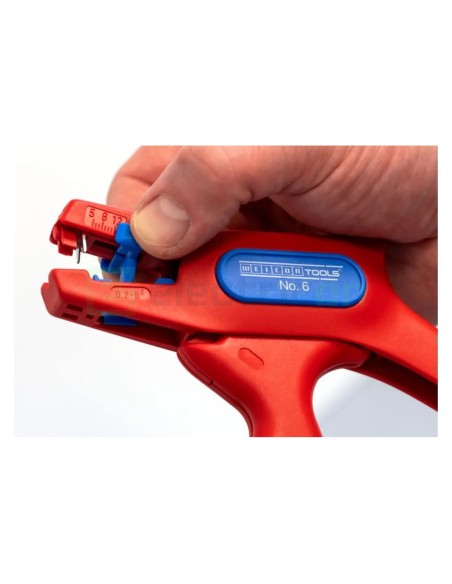 Clește dezizolator - Nr. 6 - izolat 1000V (VDE) - 0,2-6 mm² - roșu - Weicon 10014847
