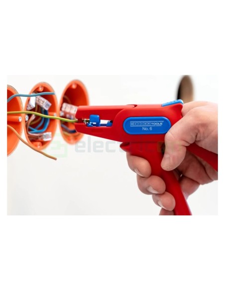 Clește dezizolator - Nr. 6 - izolat 1000V (VDE) - 0,2-6 mm² - roșu - Weicon 10014847