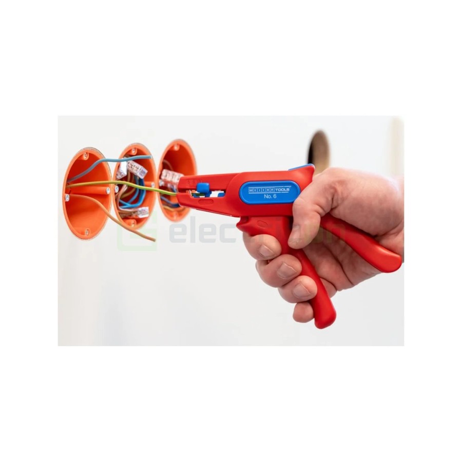 Clește dezizolator - Nr. 6 - izolat 1000V (VDE) - 0,2-6 mm² - roșu - Weicon 10014847