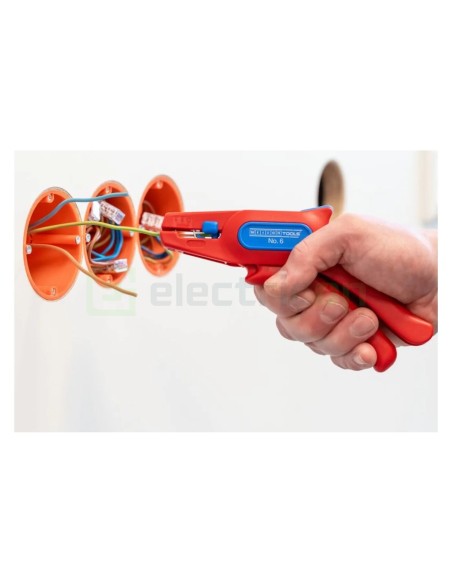 Clește dezizolator - Nr. 6 - izolat 1000V (VDE) - 0,2-6 mm² - roșu - Weicon 10014847