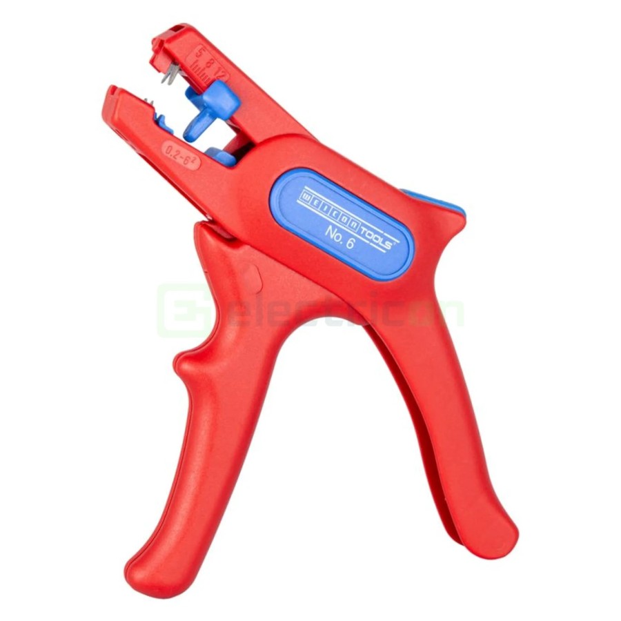 Clește dezizolator - Nr. 6 - izolat 1000V (VDE) - 0,2-6 mm² - roșu - Weicon 10014847