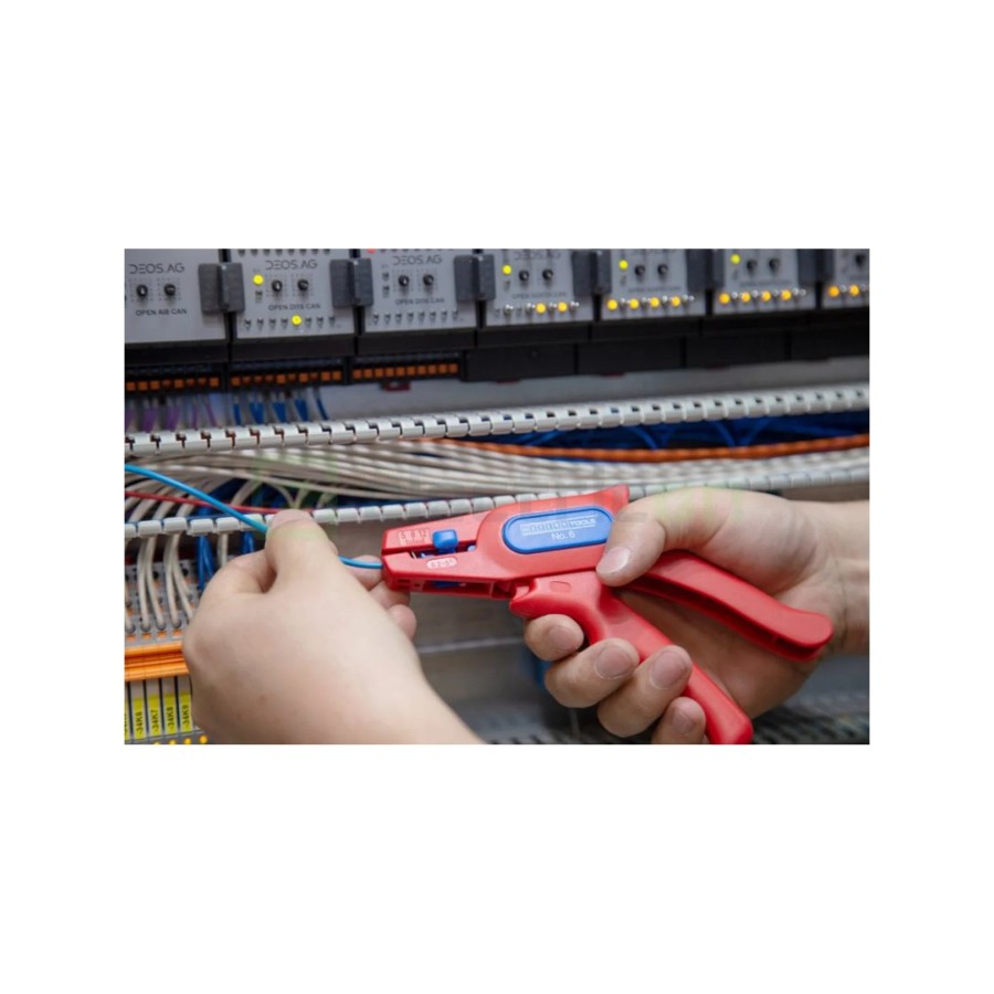 Clește dezizolator - Nr. 6 - izolat 1000V (VDE) - 0,2-6 mm² - roșu - Weicon 10014847