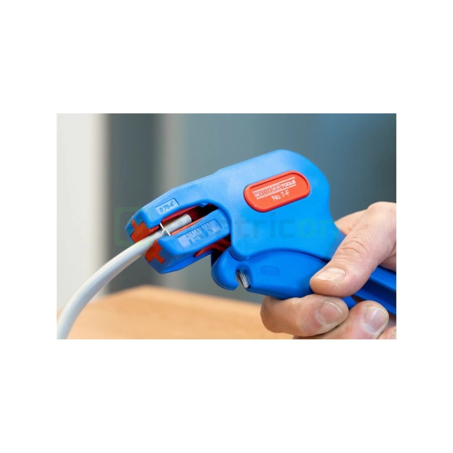 Clește dezizolator - Flat Cable - cabluri plate - 0,75-4 mm² - gama albastru Weicon 10017050