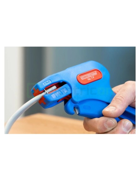 Clește dezizolator - Flat Cable - cabluri plate - 0,75-4 mm² - gama albastru Weicon 10017050