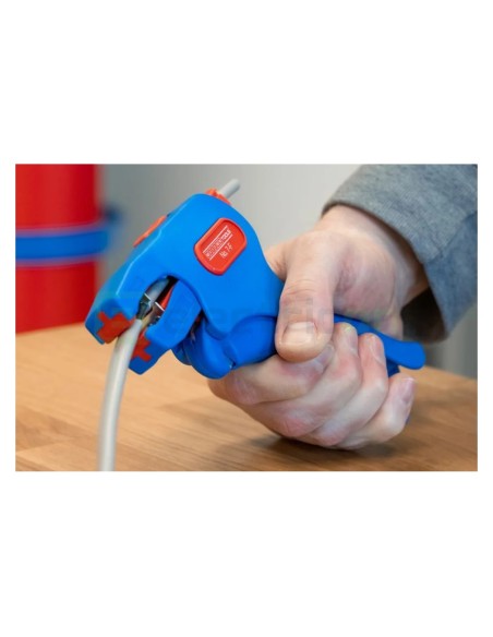 Clește dezizolator - Flat Cable - cabluri plate - 0,75-4 mm² - gama albastru Weicon 10017050