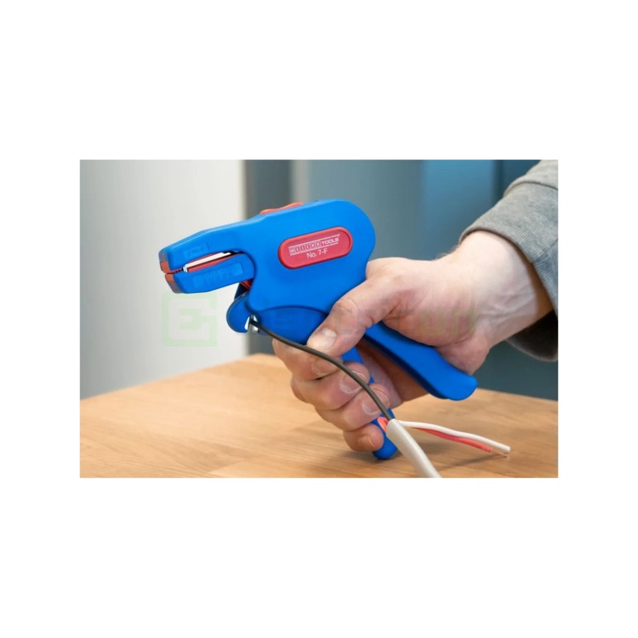 Clește dezizolator - Flat Cable - cabluri plate - 0,75-4 mm² - gama albastru Weicon 10017050