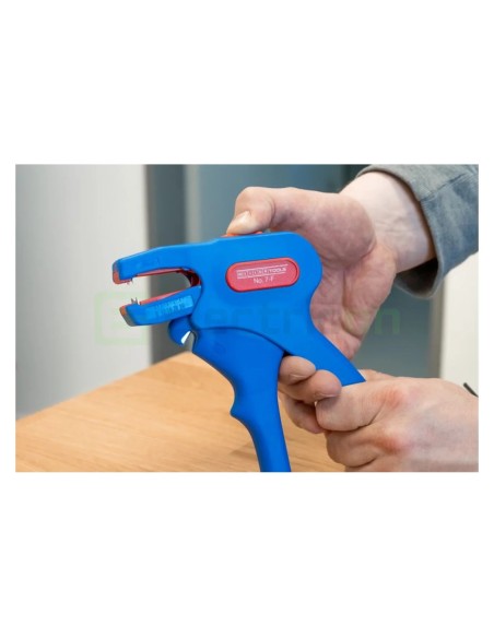 Clește dezizolator - Flat Cable - cabluri plate - 0,75-4 mm² - gama albastru Weicon 10017050