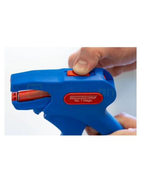Clește dezizolator - Nr. 7 Magic - cabluri flexibile/solide - 0,5-16 mm² / 0,5-10 mm² - albastru - Weicon 51000007