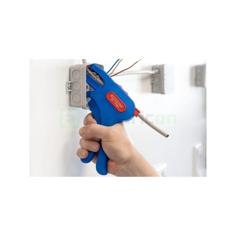 Clește dezizolator - Nr. 7 Magic - cabluri flexibile/solide - 0,5-16 mm² / 0,5-10 mm² - albastru - Weicon 51000007