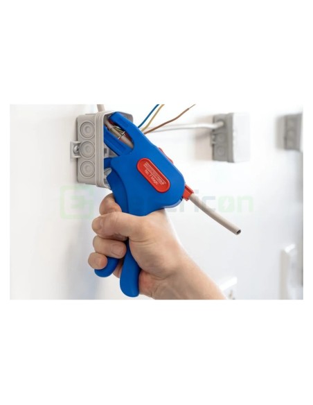 Clește dezizolator - Nr. 7 Magic - cabluri flexibile/solide - 0,5-16 mm² / 0,5-10 mm² - albastru - Weicon 51000007