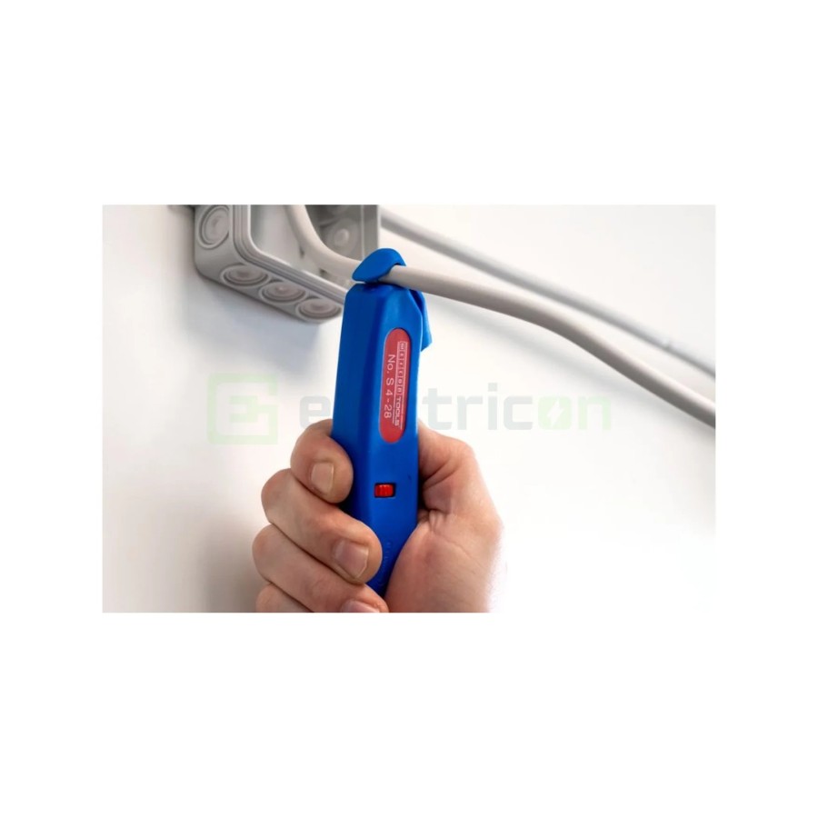 Cuțit dezizolat cablu - S 4 - 28 - Ø 4 - 28 mm, lamă cârlig retractabilă (Albastru) - Weicon 50058328 (10021246)