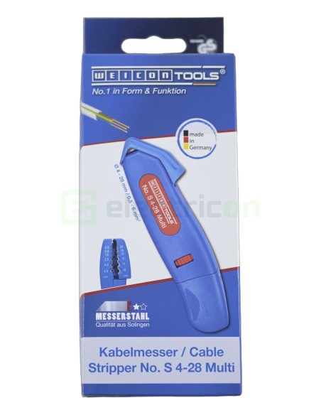 Cuțit dezizolat cablu - S 4 - 28 - Ø 4 - 28 mm, funcție dezizolare (Albastru) - Weicon 50057328 (10030001)