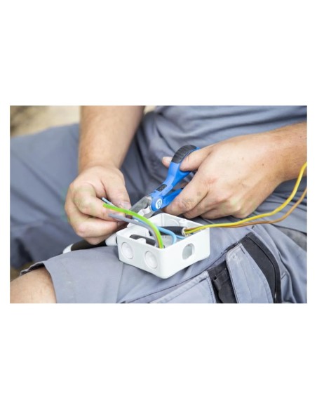 Foarfecă electrician - Nr. 35 - mâner bicomponent, funcție de dezizolare și sertizare - Weicon 51100035 (10039667)