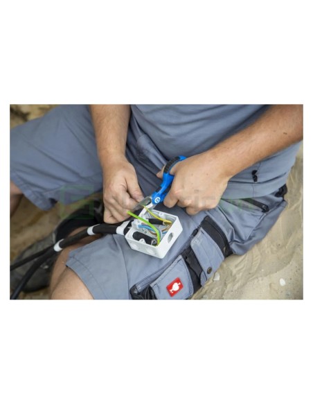 Foarfecă electrician - Nr. 35 - mâner bicomponent, funcție de dezizolare și sertizare - Weicon 51100035 (10039667)