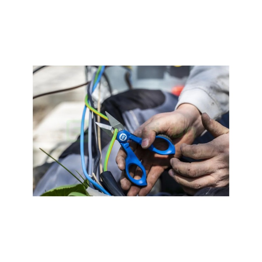 Foarfecă electrician - Nr. 35 - mâner bicomponent, funcție de dezizolare și sertizare - Weicon 51100035 (10039667)