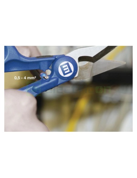 Foarfecă electrician - Nr. 35 - mâner bicomponent, funcție de dezizolare și sertizare - Weicon 51100035 (10039667)