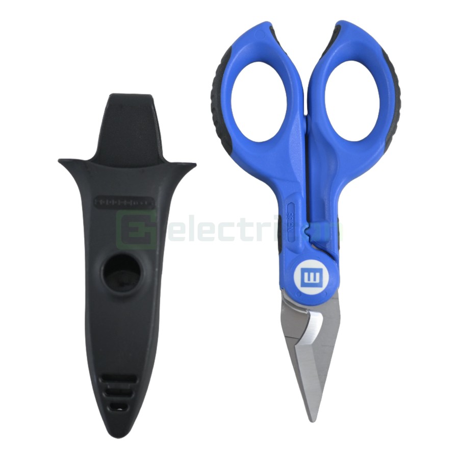 Foarfecă electrician - Nr. 35 - mâner bicomponent, funcție de dezizolare și sertizare - Weicon 51100035 (10039667)