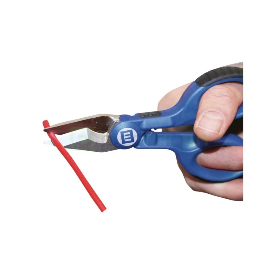 Foarfecă electrician - Nr. 35 - mâner bicomponent, funcție de dezizolare și sertizare - Weicon 51100035 (10039667)