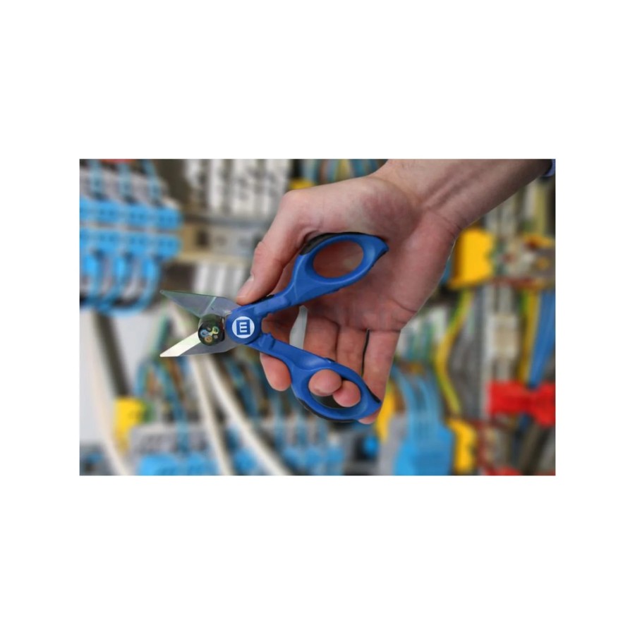 Foarfecă electrician - Nr. 35 - mâner bicomponent, funcție de dezizolare și sertizare - Weicon 51100035 (10039667)