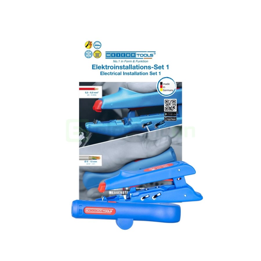 Set instalații electrice - Nr. 1 - 2 piese (sertizor și dezizolator), pentru ferule - Weicon 52881001 (10039675)