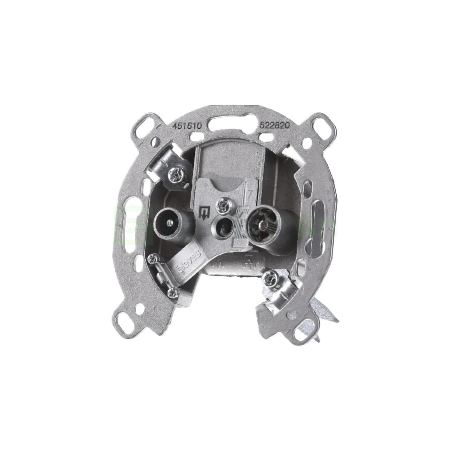 Modul priză Coaxial - Radio-TV - 2 ieșiri (TV/FM) - încastrat - Berker - WDF45921