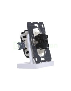 Mecanism întrerupător dublu - cu 2 intrari separate - alb - IP20 - Berker - WDE503808 2