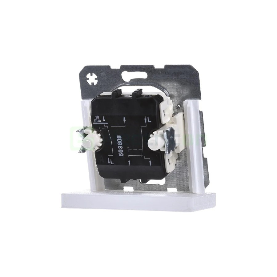 Mecanism întrerupător dublu - cu 2 intrari separate - alb - IP20 - Berker - WDE503808
