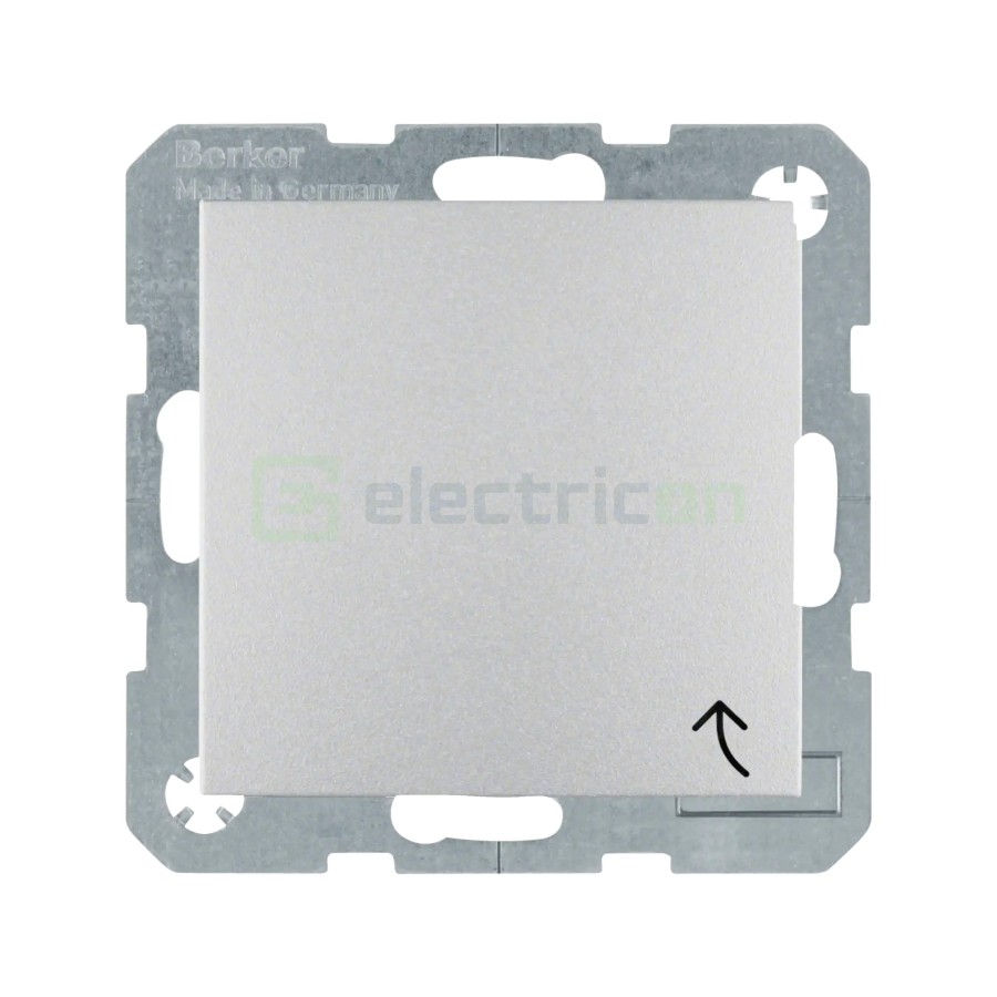 Priză - Schuko - capac - încastrat - aluminiu mat - IP44 - Berker S.1/R.x - 47231404