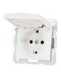 Priză - Schuko - capac protecție copii - Berker S.1 - alb - IP44 - 47241909