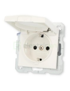 Priză - Schuko - capac - încastrat - alb - IP44 - Berker S.1/B.x - 47248989