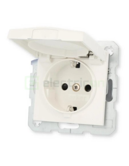 Priză - Schuko - capac - încastrat - alb - IP44 - Berker S.1/B.x - 47248989