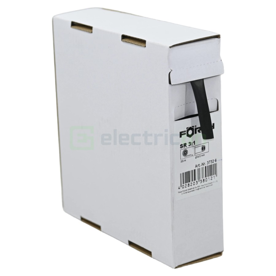 Tub termocontractibil cu adeziv - contracție 3:1 - Ø 6/2 mm - Forch 3732 6