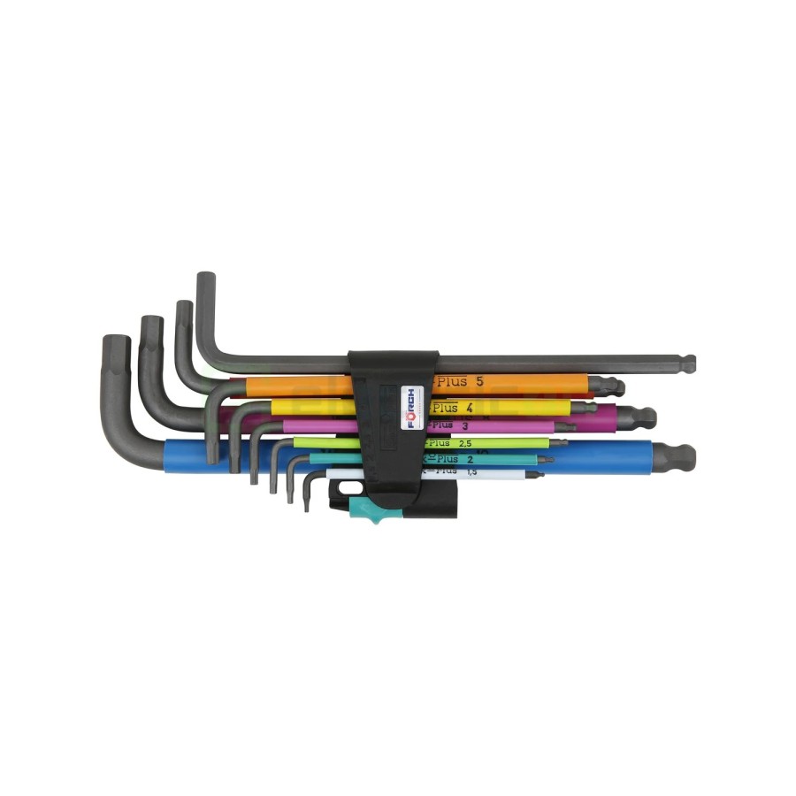 Set chei imbus - Hex-Plus - 9 piese, profil pentru protecția șurubului - Forch 4159 10