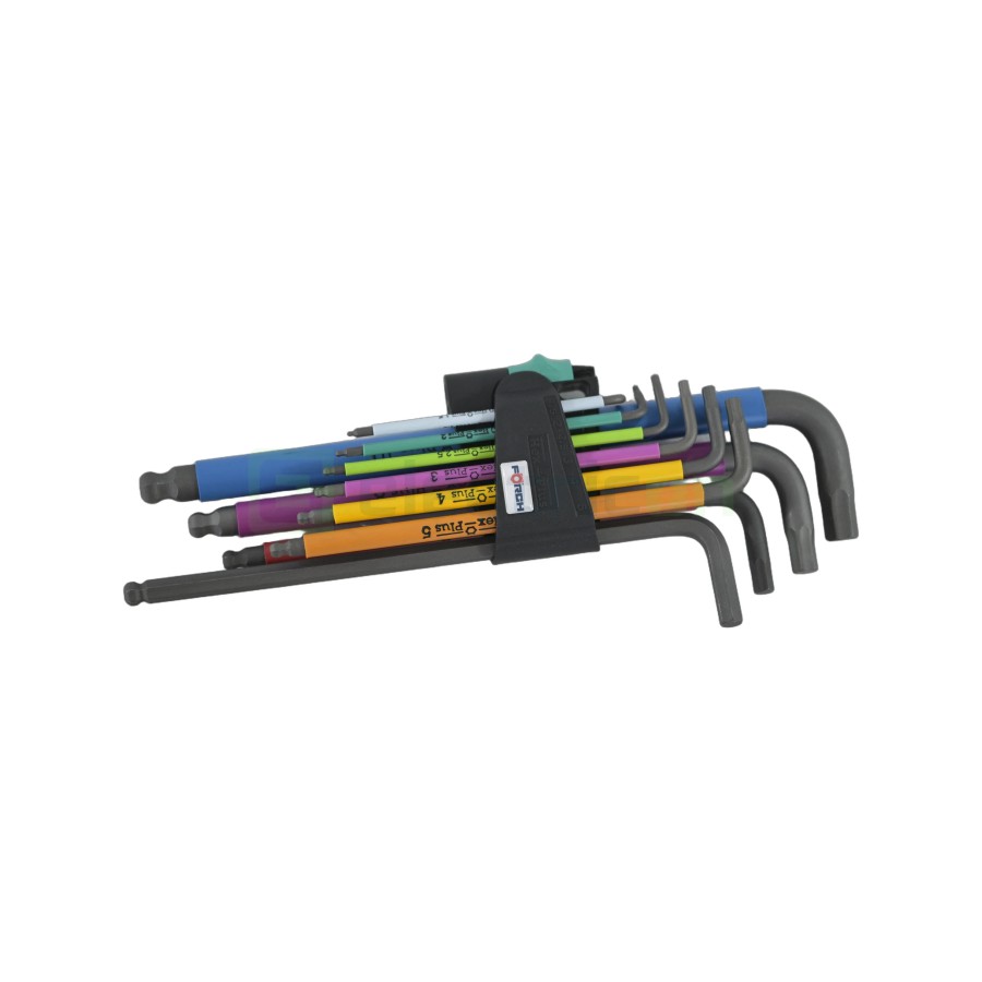 Set chei imbus - Hex-Plus - 9 piese, profil pentru protecția șurubului - Forch 4159 10