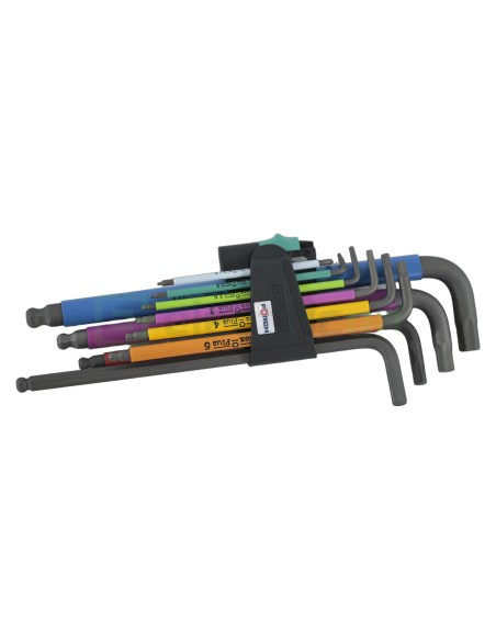 Set chei imbus - Hex-Plus - 9 piese, profil pentru protecția șurubului - Forch 4159 10