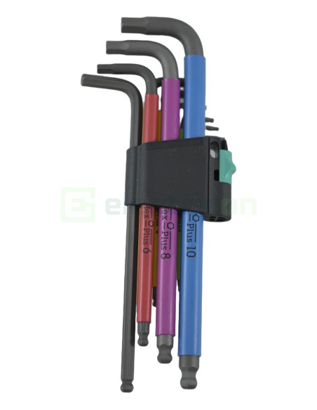 Set chei imbus - Hex-Plus - 9 piese, profil pentru protecția șurubului - Forch 4159 10