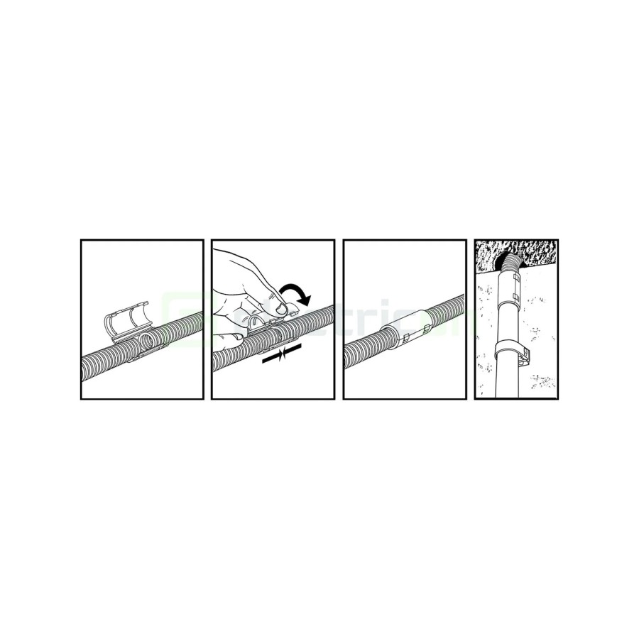 Mufă îmbinare tub - copex/PVC - mărime M32 - Forch 8442 2 32