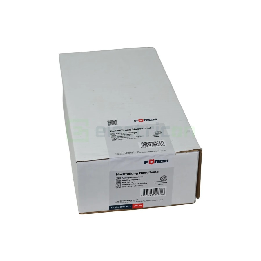 Pachet Ciocan + Dorn + 2000 cuie cu striații de 18mm + 10 role textile pentru pozat instalații electrice Forch 8703102