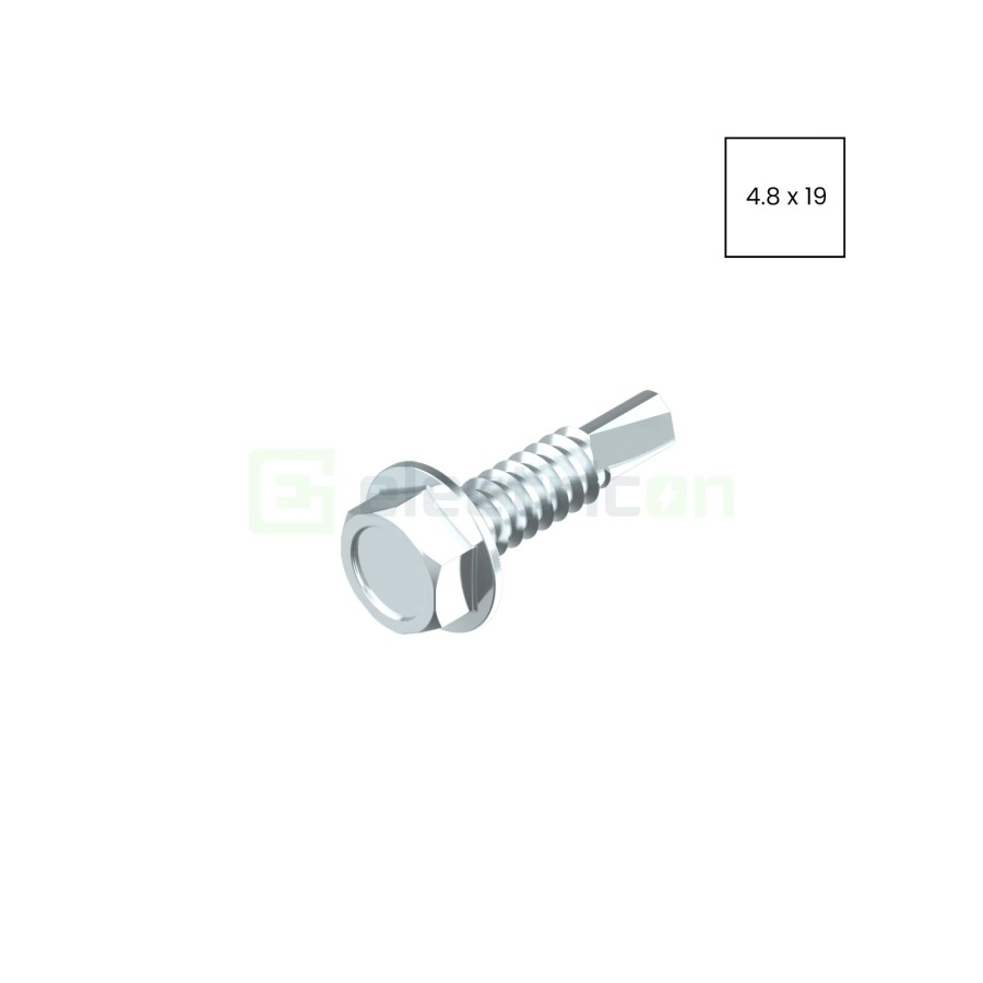 Șurub autoforant - 4.8x19 mm - cap hexagonal, tip DIN 7504 K, zincat - Forch 1350 48 19