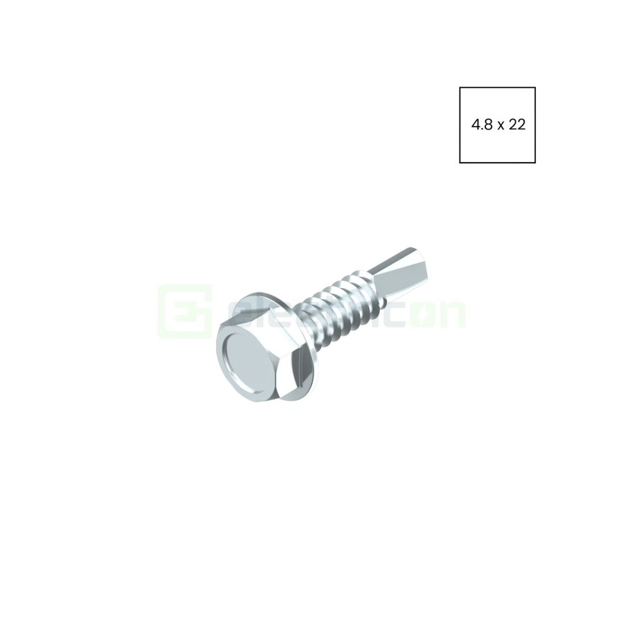 Șurub autoforant - 4.8x22 mm - cap hexagonal, tip DIN 7504 K, zincat - Forch 1350 48 22