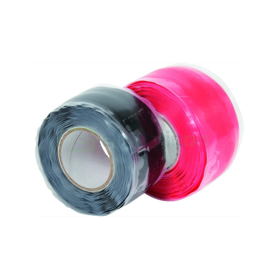 Bandă adezivă siliconică (auto-vulcanizantă) - 19 mm x 3 m roșu-negru - Forch 3791 50 19