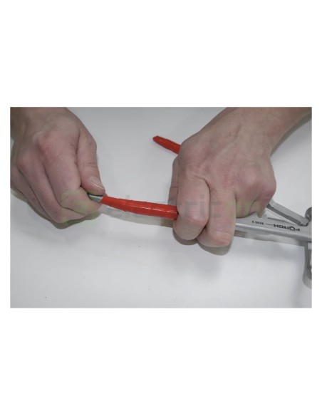 Bandă adezivă siliconică (auto-vulcanizantă) - 19 mm x 3 m roșu-negru - Forch 3791 50 19