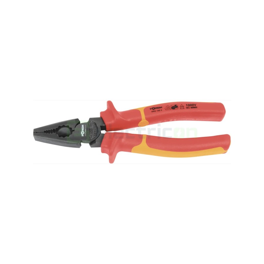 Clește combinat - universal - izolat 1000V VDE, lungime 165 mm - Forch 4002 165 5